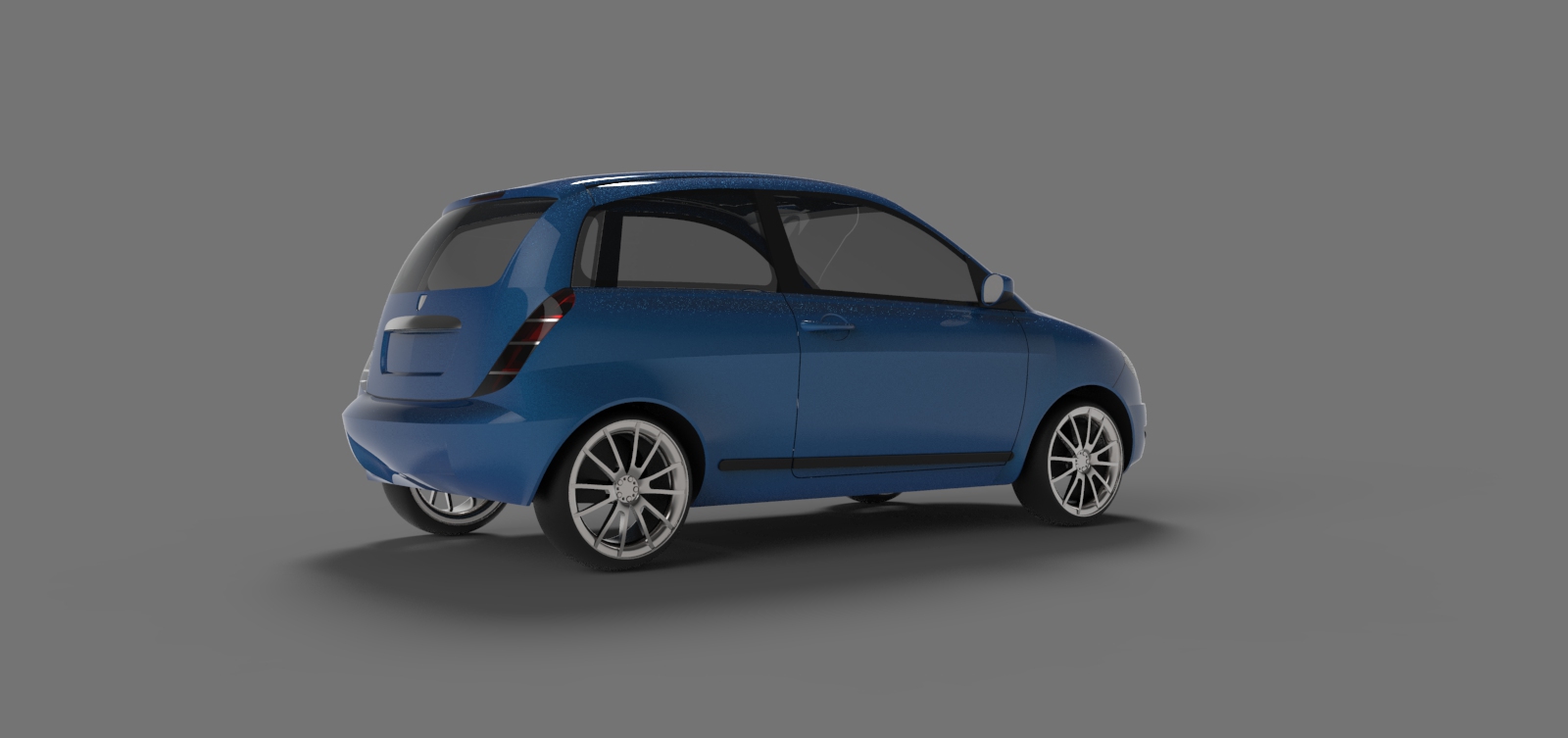 蓝旗亚Lancia Ypsilon轿车外壳模型3D图纸 Solidworks设计